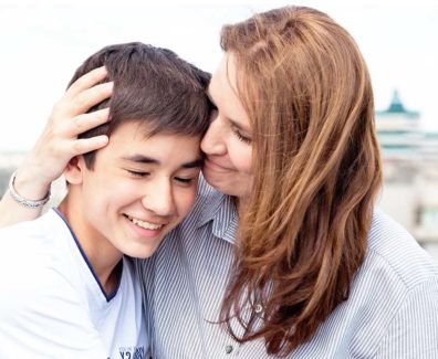 Portrait,Of,A,Mother,With,Her,Son,Teenager.,Tenderness,,Love,