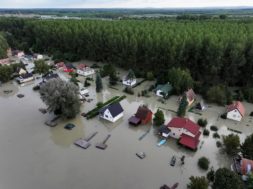 Flooding Danube in Hungary