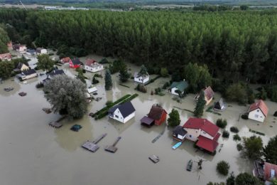 Flooding Danube in Hungary