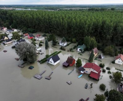 Flooding Danube in Hungary