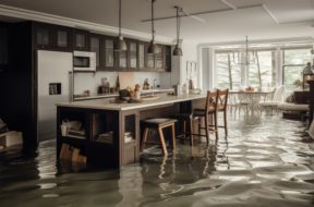 water kitchen flood