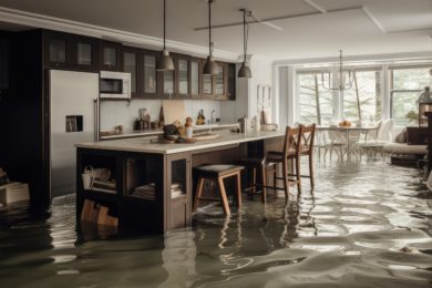 water kitchen flood