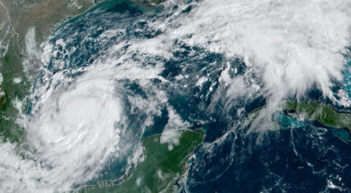 Satellite image shows Tropical Storm Milton building strength in the Gulf of Mexico